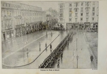 1917 - alter Druck - Aufziehen der Wache in Bukarest